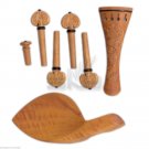 Boxwood Violin Parts Set 4/4 Size Tailpiece Endpin Pegs Chinrest