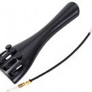 1/2 Violin Composite Violin Tailpiece, Built-in Adjusters w Tail Gut Cord