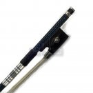 High Quality 4/4 Violin Bow Blue Silver Inlay Cupronickel Parts Double Eye New