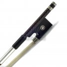 High Quality 4/4 Violin Bow w/ Red Silver Inlay Cupronickel Parts Double Eye New