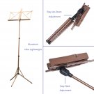 Paititi Brand New Durable Adjustable Folding Music Stand w Carrying Bag - Coffee