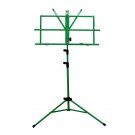 Dark Green Sturdy Folding Sheet Music Stand w Bag Adjustable Tripod Stand