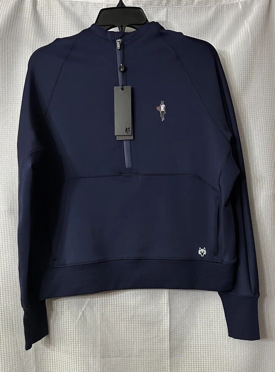 NWT Greyson Nash Womens Midnight Sky Half Zip Long Sleeve Hoodie Size Medium