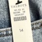 NWT Talbots High Waist Straight Leg Womens Light Wash Ankle Jeans Denim Size 14