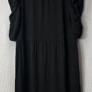 NWT Ann Taylor LOFT Womens Short Sleeve Casual Black Pullover Dress Size Large