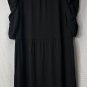NWT Ann Taylor LOFT Womens Short Sleeve Casual Black Pullover Dress Size Large