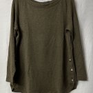 NWT J. Jill Womens Long Sleeve Stretch Pullover Casual Top Blouse Shirt Size M