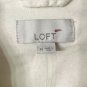 NWT Ann Taylor LOFT Womens Ivory Button Up Basic Jacket Coat Size Medium