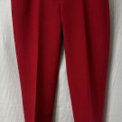NWT Talbots Hampshire Straight Leg Ankle Length Womens Red Pants Slacks Size 14