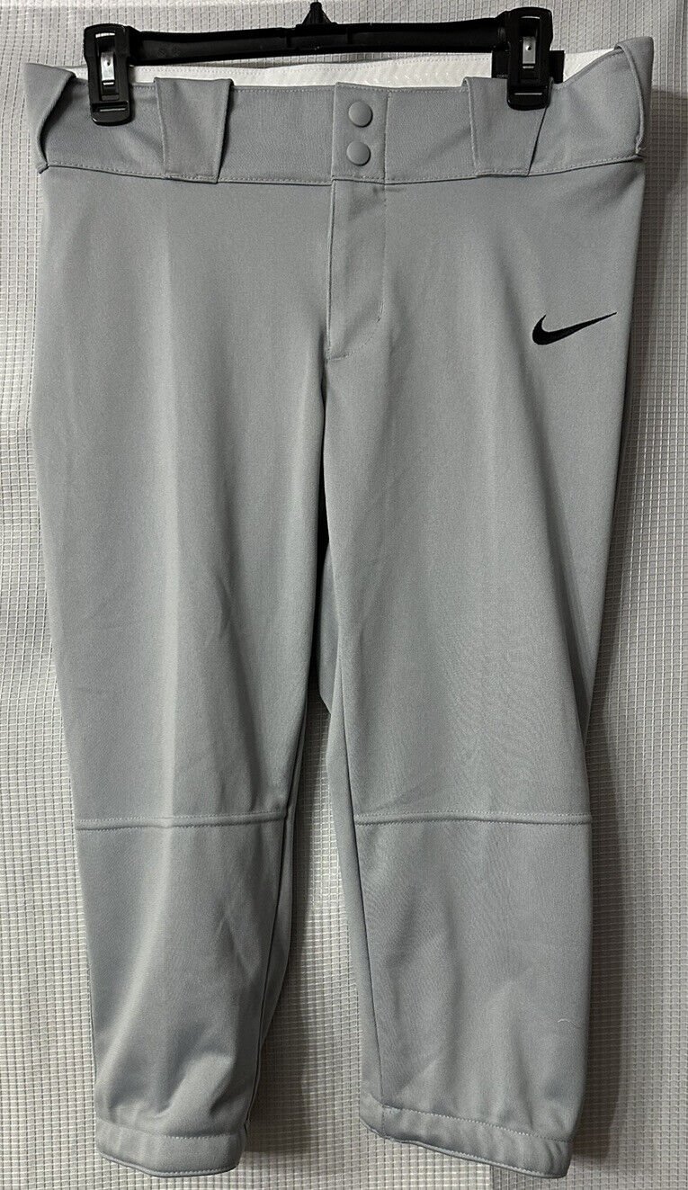 NWT Nike Slim Fit Womens Gray Softball Pants Size Medium
