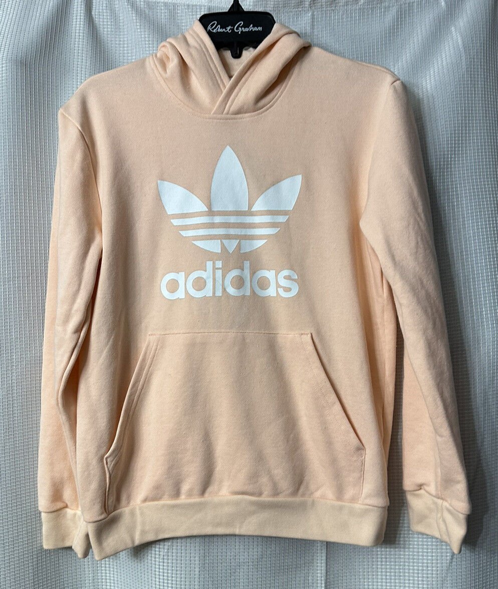 NWT Adidas Long Sleeve Trefoil Girls Youth Kids Hoodie Sweatshirt Size Large