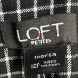NWT Ann Taylor LOFT Marisa Womens Black White Casual Pants Slacks Size 12 Petite