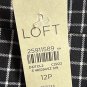 NWT Ann Taylor LOFT Marisa Womens Black White Casual Pants Slacks Size 12 Petite