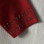 NWT Cable & Gauge Womens Long Sleeve Embellished Pullover Red Sweater Size XL