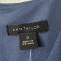 NWT Ann Taylor LOFT Womens Blue Short Sleeve V Neck Zipped Casual Dress Size 12