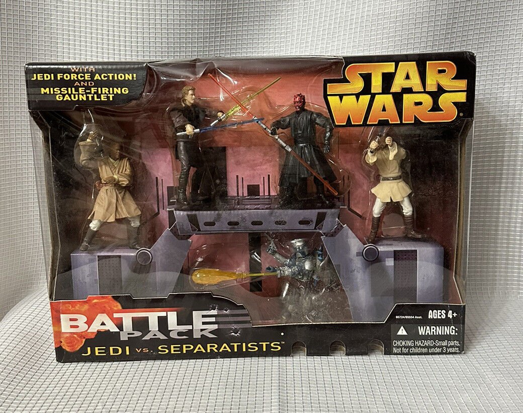 NIB Star Wars Battle Pack Jedi vs. Separatists Figure Set 2005 Hasbro 85724