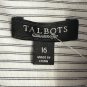 NWT Talbots Womens Long Sleeve Button Up Wrinkle Resistant Shirt Plus Size 16