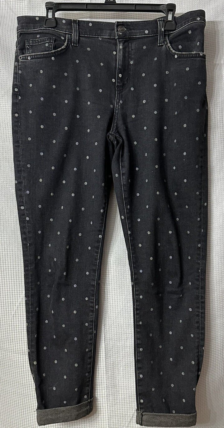 Current/Elliott The Easy Stiletto Rolled Hem Black Womens Jeans Size 31 EUC