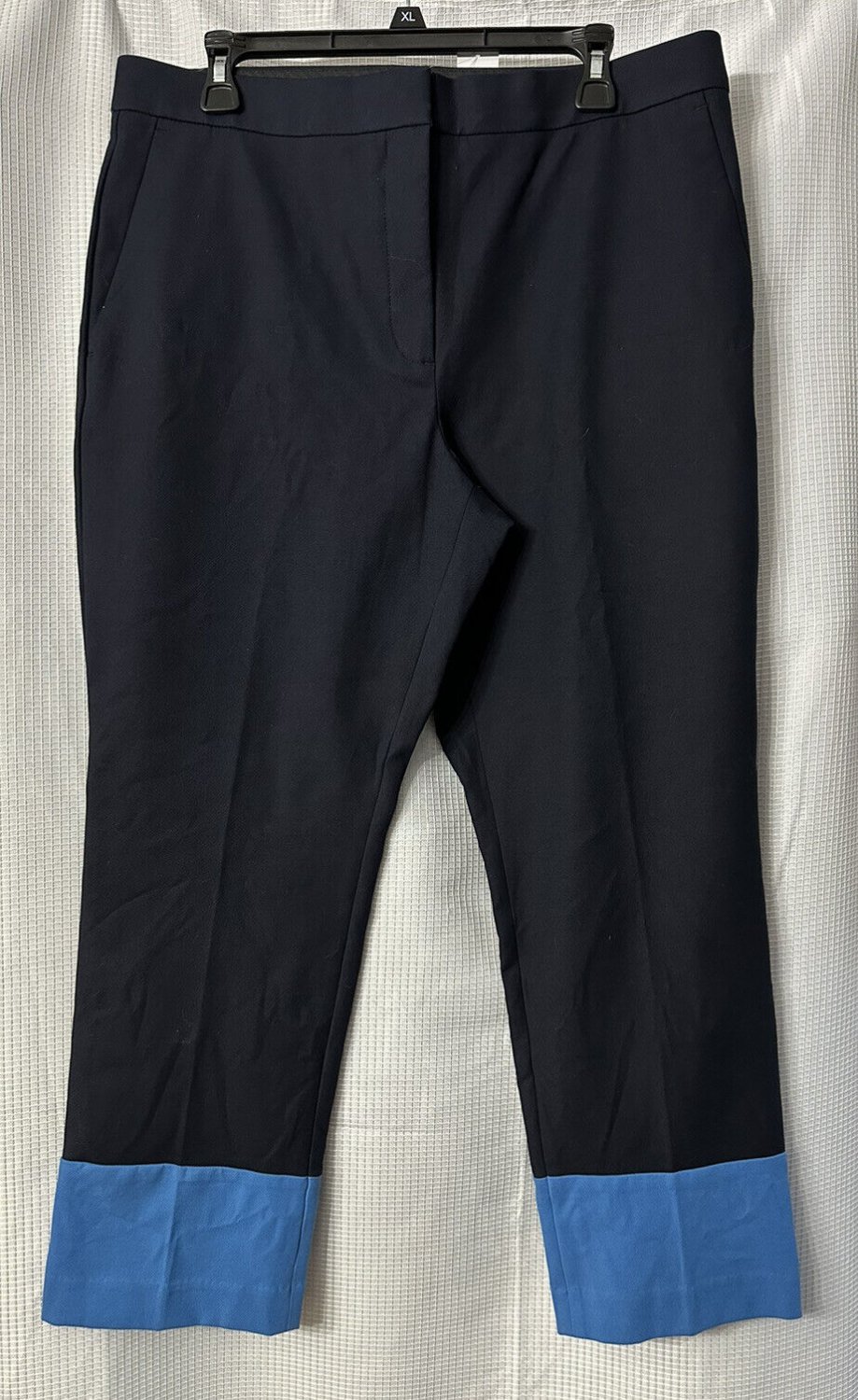 NWT Ann Taylor Womens Navy Blue Stretch Pants Slacks Trousers Size 12