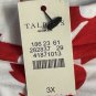 NWT Talbots Womens Red White Floral Short Sleeve Top Blouse Shirt Plus Size 3X