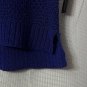 NWT Black Label by Chicos Womens Short Sleeve Blue Open Knit Sweater Top Size 2