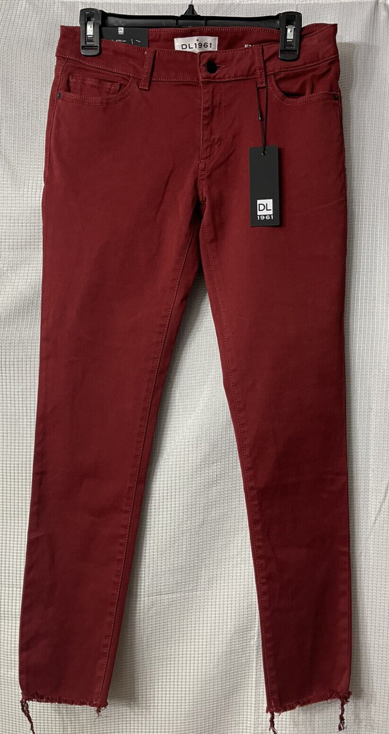 NWT DL1961 Emma Power Legging Womens Jeans Smart Denim Rhubarb Size 28
