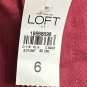 NWT Ann Taylor LOFT Womens Curvy Skinny Stretch Jeans Cranberry Size 6