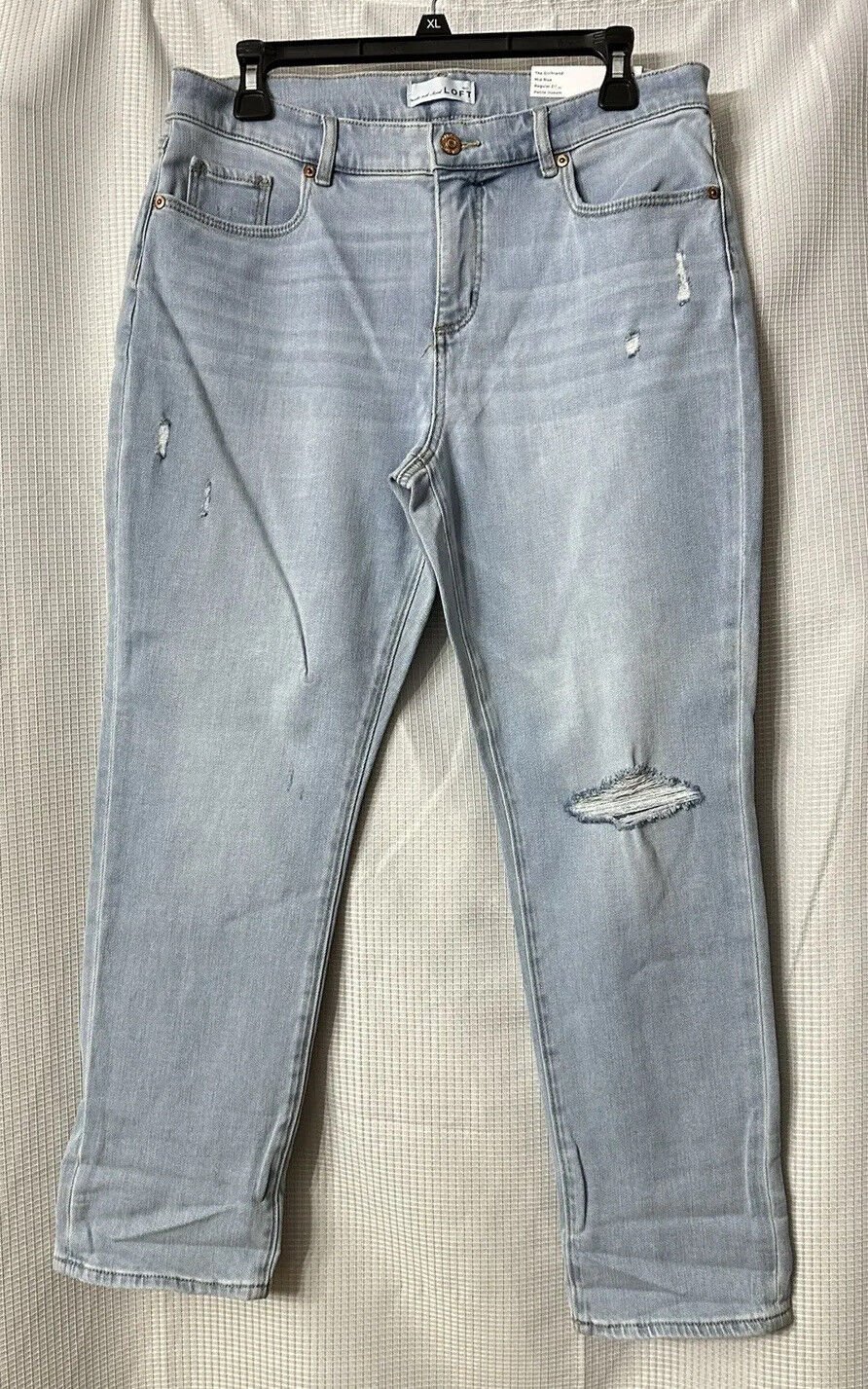 NWT Ann Taylor LOFT Made and Love The Girlfriend Womens Jeans Size 30 Petites
