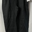 NWT Athleta Retreat Linen Womens Black Drawstring Ankle Pants Size Large