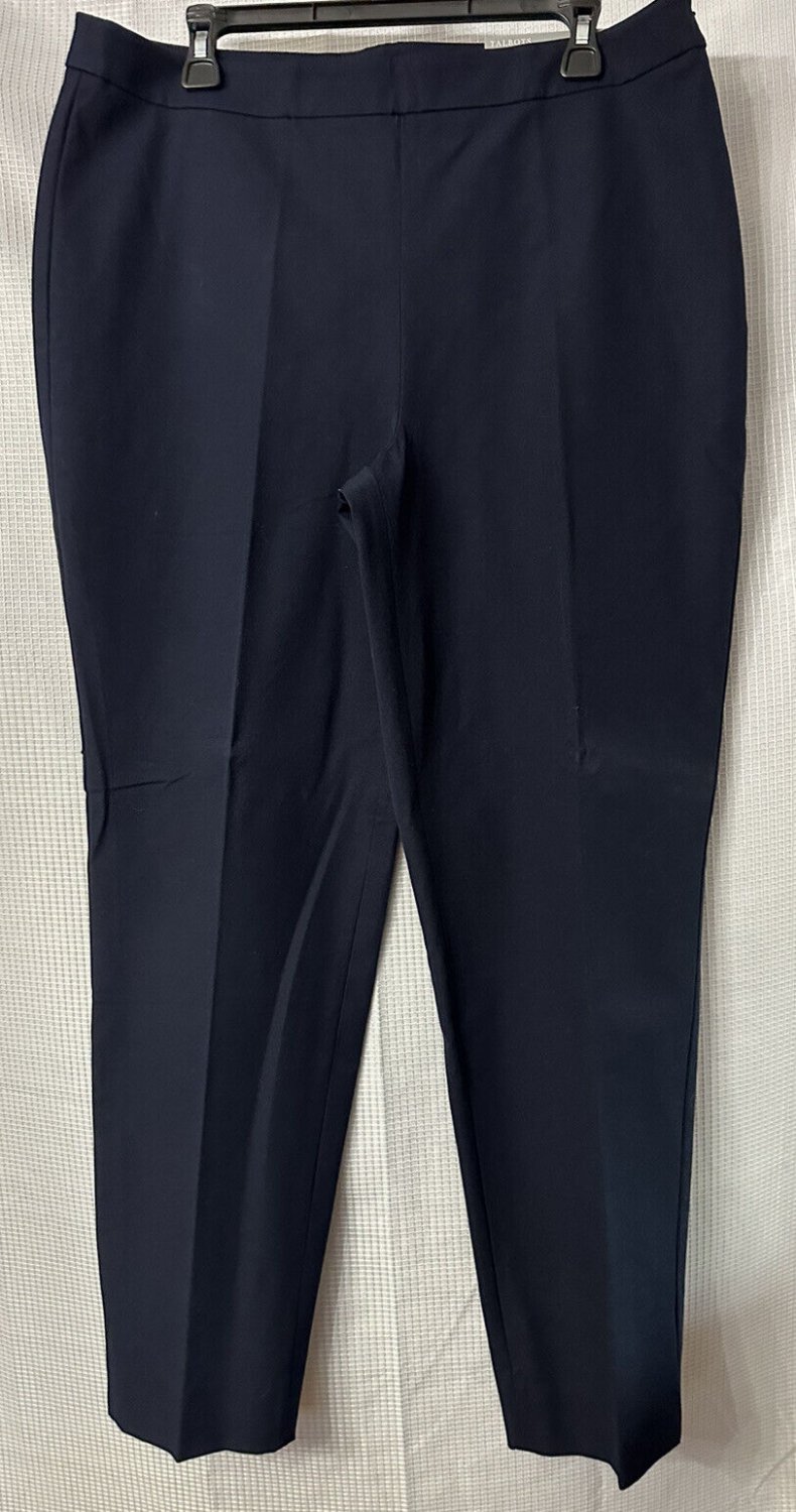 NWT Talbots Chatham Ankle Womens Navy Blue Pants Slacks Trousers Plus Size 14