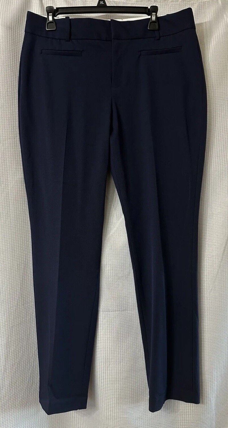 NWT Calvin Klein Womens Blue Modern Essential Dress Pants Slacks Trouser Size 12