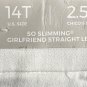 NWT Chicos So Slimming Girlfriend Straight Leg Womens White Jeans Size 14 Tall