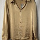 NWT Additions by Chicos Womens Lexus Long Sleeve Button Top Blouse Shirt Size 2