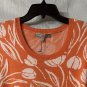 NWT Daniel Rainn Womens Penelope Short Sleeve Intarsia Pullover Top Shirt XL