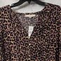 NWT Ann Taylor LOFT Womens Casual Long Sleeve Animal Print Button Dress Large