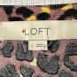 NWT Ann Taylor LOFT Womens Casual Long Sleeve Animal Print Button Dress Large