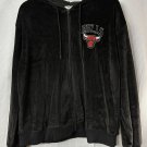 NWT Chicago Bulls Womens Black Zipped Hoodie Jacket Size Large