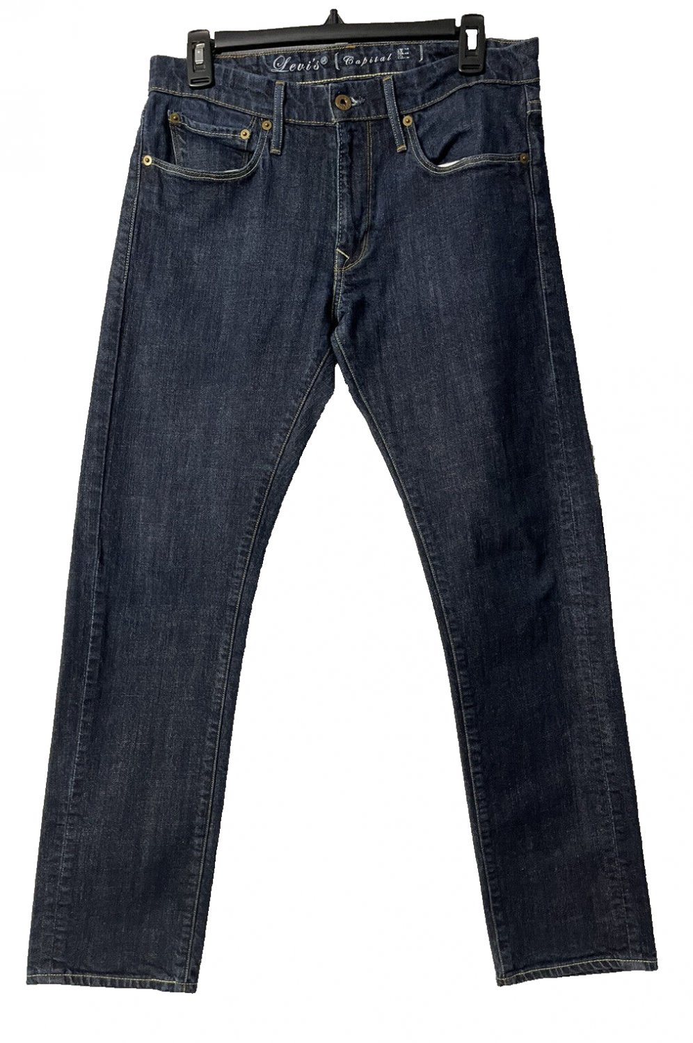 Levis Capital E Short Skinny Slim Cropped Womens Dark Wash Jeans Size 33