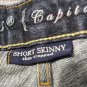 Levis Capital E Short Skinny Slim Cropped Womens Dark Wash Jeans Size 33