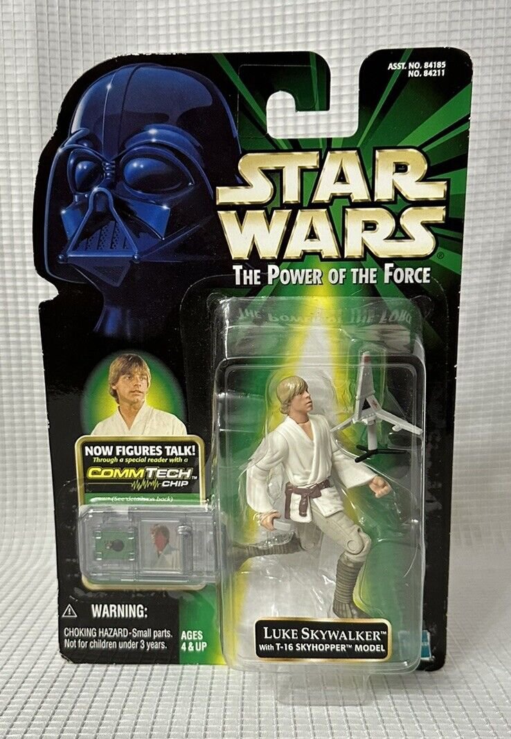 Hasbro Star Wars Commtech Luke Skywalker With T 16 Skyhopper Action Figure NIP