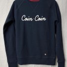 NWT Faguo Jooks Mens Long Sleeve Navy Blue Pullover Coin Coin Sweatshirt Size XS