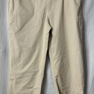 NWT Martin + Osa Womens Beige Khaki Copped Capri Pants Slacks Trousers Size 12