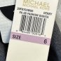 NWT Michael Kors Womens Gray Lined Stretch Zipped Skirt Size 6