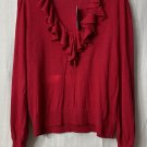 NWT Lauren Ralph Lauren LRL Womens Soft Long Sleeve Red Top Blouse Shirt Size XL