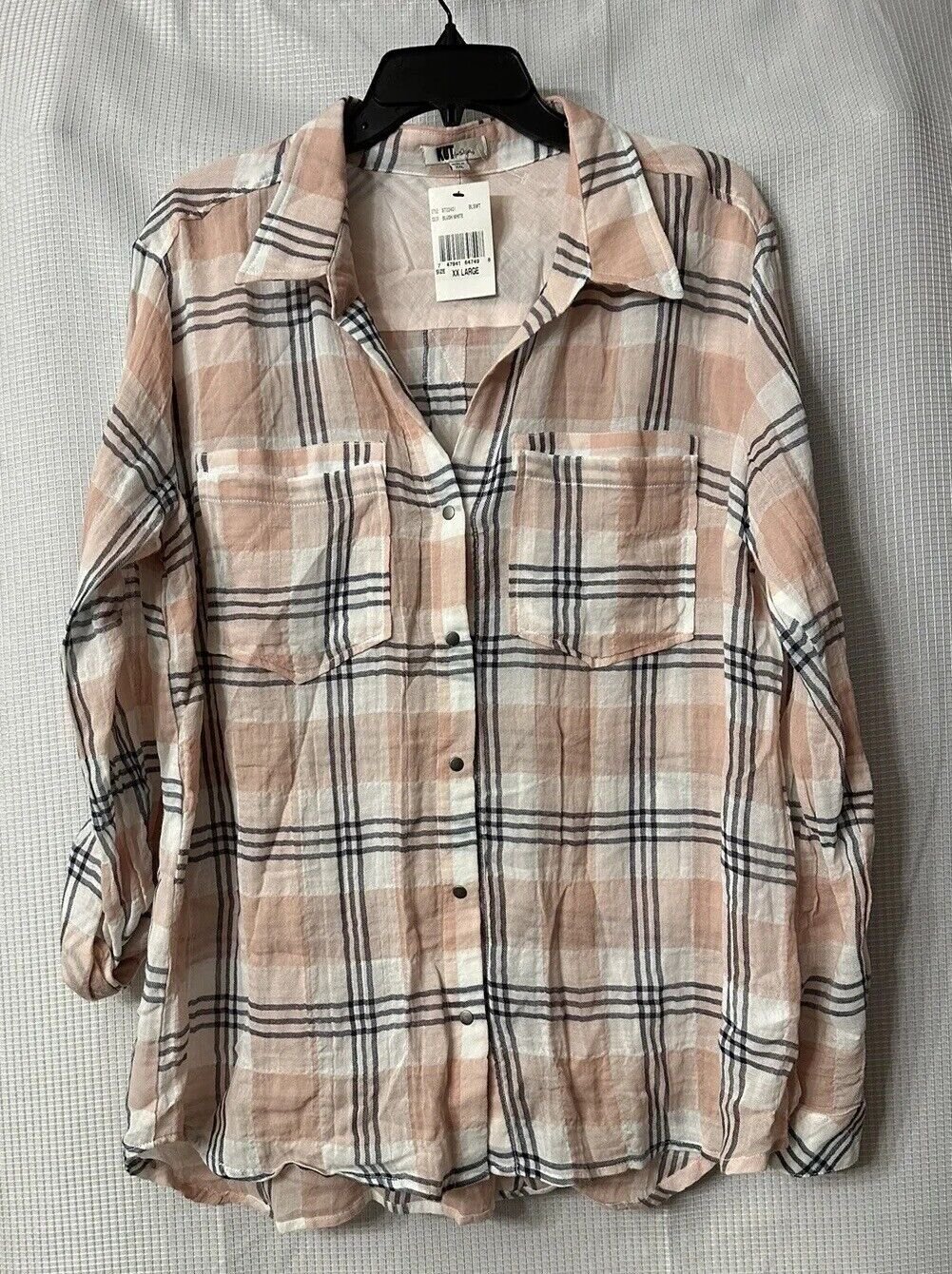NWT Kut From The Kloth Florence Womens Button Long Sleeve Top Shirt Size 2XL