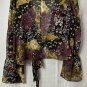 NWT BCBGeneration Womens Long Sleeve Sheer Open Shirt Top Blouse Size Medium