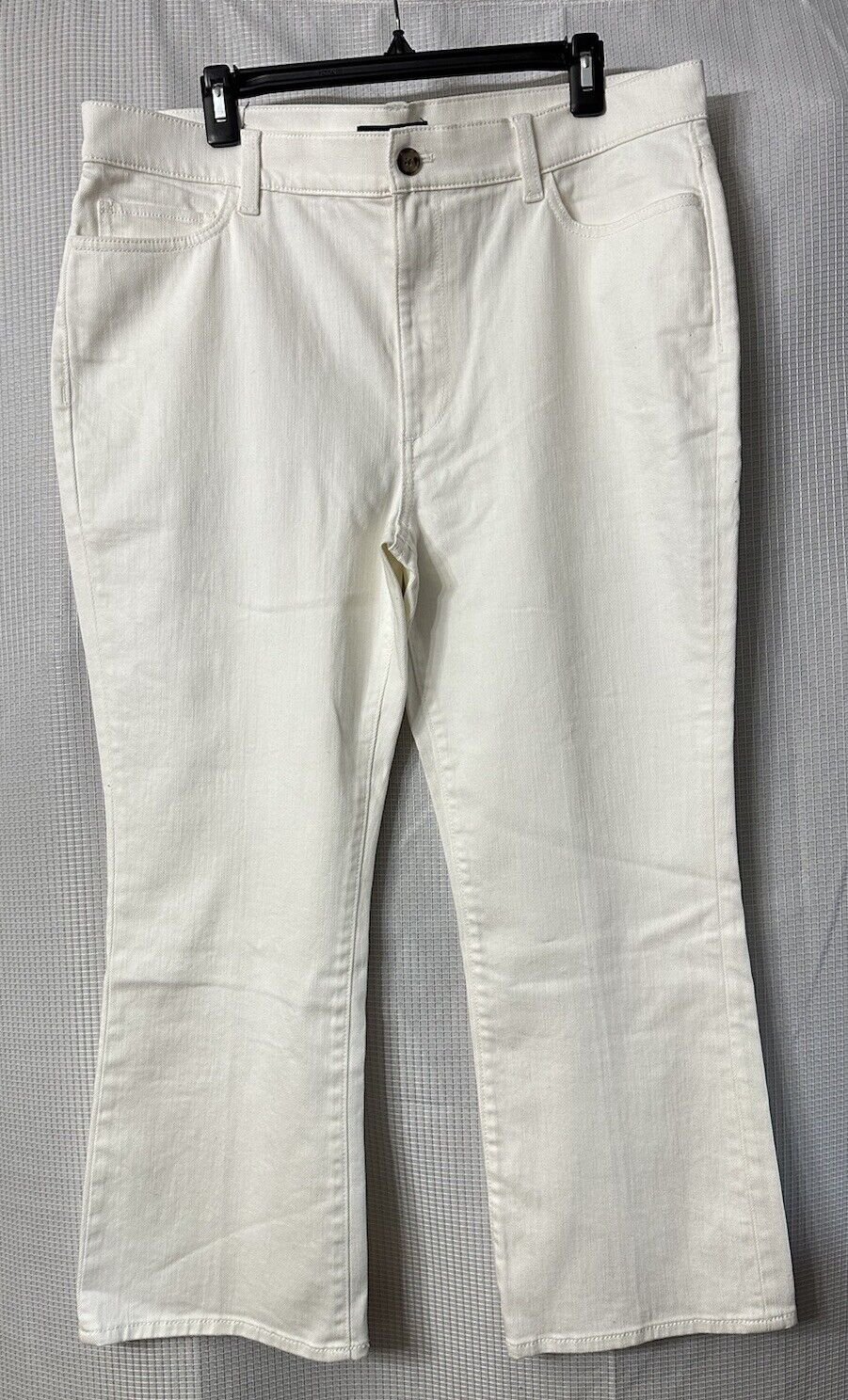 NWT Ann Taylor Kick Crop Womens White Stretch Jeans Denim Plus Size 16