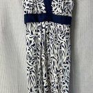 NWT Ann Taylor Womens Sleeveless Silk Lined Blue White Dress Size 2 Petite