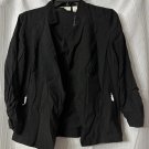 NWT Chicos Womens Long Sleeve Black Open Front Moto Jacket Lightweight Size 0