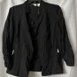 NWT Chicos Womens Long Sleeve Black Open Front Moto Jacket Lightweight Size 0